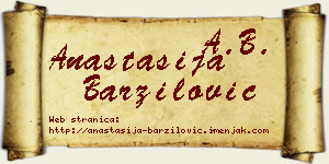 Anastasija Barzilović vizit kartica
